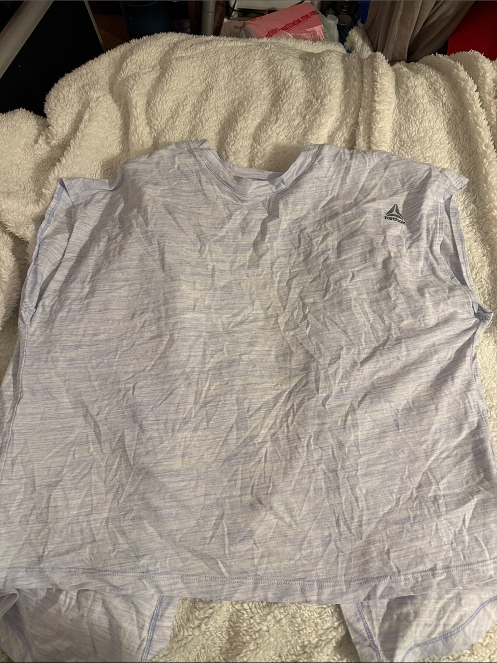 Reebok Men's Light Heather Gray Crew Neck Shirt